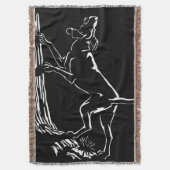 Hound Dog Deken Jachthond Kunst Worpdeken (Voorkant Verticaal)