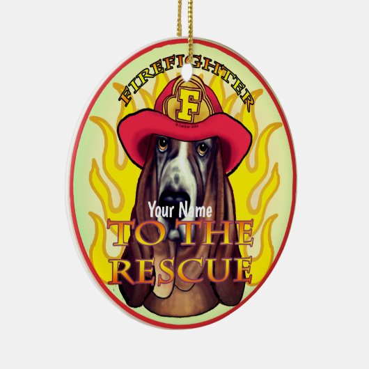 Hound Dog Firefighter ornament (Rechts)