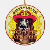 Hound Dog Firefighter ornament (Voorkant)
