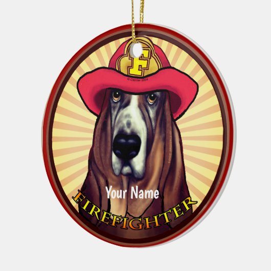 Hound Dog Firefighter ornament (Links)