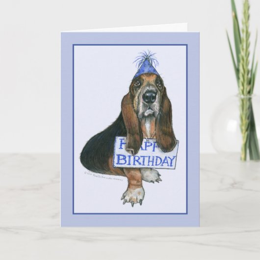Hound Dog Happy Birthday Card Kaart (Voorkant)