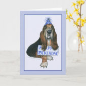 Hound Dog Happy Birthday Card Kaart (Gele Bloem)