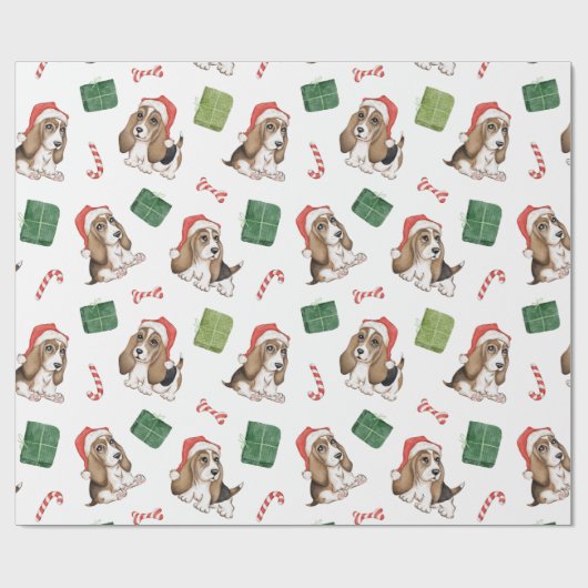 Hound Dog Kerst inpakpapier (Vlak)