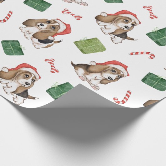Hound Dog Kerst inpakpapier (Hoek)