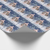 Hound Dog Kerstmis Cadeaupapier (Hoek)