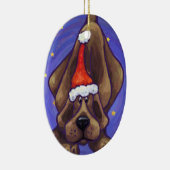 Hound Dog-kerstversiering Keramisch Ornament (Rechts)
