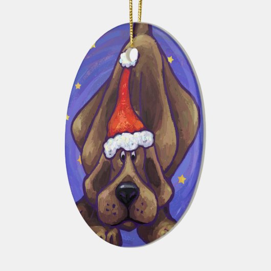 Hound Dog-kerstversiering Keramisch Ornament (Links)