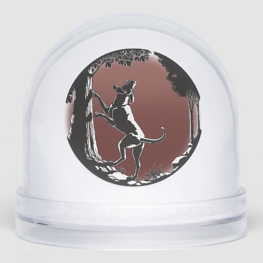 Hound Dog Snow Globe Custom Hunting Dog Snow Globe Sneeuwbol (Voorkant)