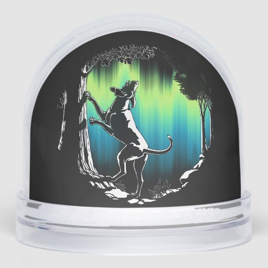 Hound Dog Snow Globe Custom Hunting Dog Snow Globe Sneeuwbol (Voorkant)