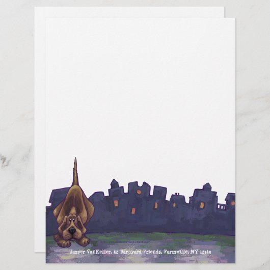 Hound Dog Stationery (Voorkant / Achterkant)