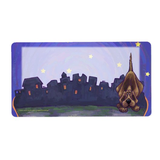 Hound Dog Stationery Etiket (Voorkant)