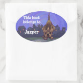 Hound Dog Stationery Ovale Sticker (Tas)