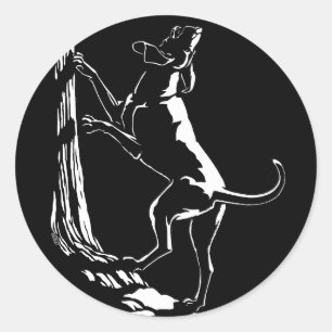 Hound Dog Stickers Hunting Dog Art Stickers
