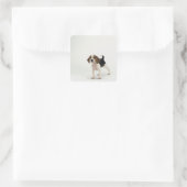 Hound Dog Vierkante Sticker (Tas)