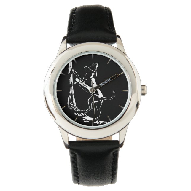 Hound Dog Watch Stijlvol Hondenliefhebber pols bek Horloge (Voorkant)