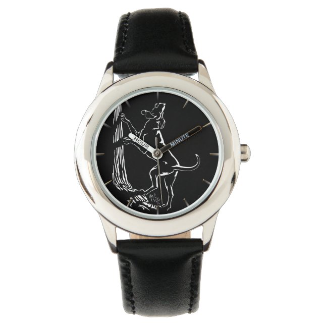 Hound Dog Watch Stijlvol Hondenliefhebber pols bek Horloge (Voorkant)