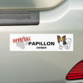 Hound driekleurige Papillon Cartoon Hond Bumpersticker (Op auto)