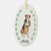 Hound kerstversiering keramisch ornament (Rechts)