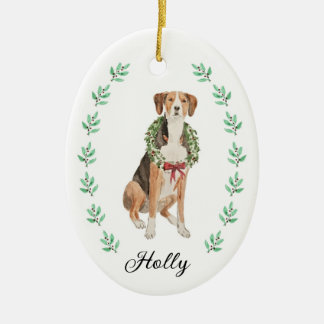 Hound kerstversiering keramisch ornament