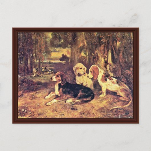 Hounds door Alexandre-Gabriel Decamps Briefkaart (Voorkant)