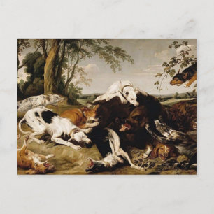 Hounds Een Boaar neerhalen door Frans Snyders Briefkaart