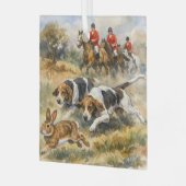 Hounds & Hare  Glas Ornament (Voorkant links)