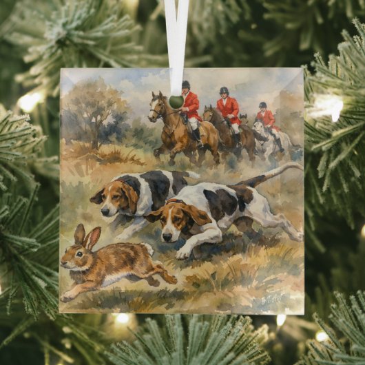 Hounds & Hare  Glas Ornament (Insitu)