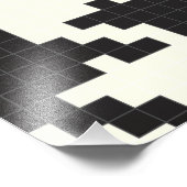 Hounds met tand, Pixel-textured Foto Afdruk (Hoek)