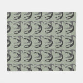 Hounds rugleuning fleece deken (Voorkant (Horizontaal))