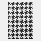 Hounds-tooth Zwart Wit Classic Weaving Pattern Theedoek (Verticaal)
