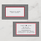 Houndstooth #2 | Zwart-wit |  Visitekaartje (Voorkant / Achterkant)