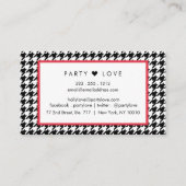 Houndstooth #2 | Zwart-wit |  Visitekaartje (Achterkant)