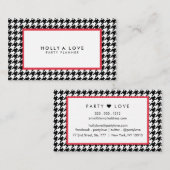 Houndstooth #2 | Zwart-wit |  Visitekaartje (Voorkant / Achterkant)