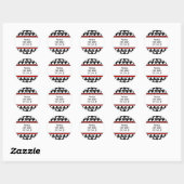 Houndstooth-adreslabel Ronde Sticker (Vel)