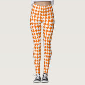 Houndstooth Amberglow Oranje Leggings (Voorkant)