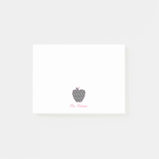 Houndstooth Apple-leraar Post-it® Notes (Voorkant)