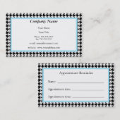 Houndstooth Appointherinneringskaart Afsprakenkaartje (Voorkant / Achterkant)