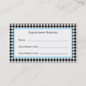 Houndstooth Appointherinneringskaart Afsprakenkaartje (Achterkant)