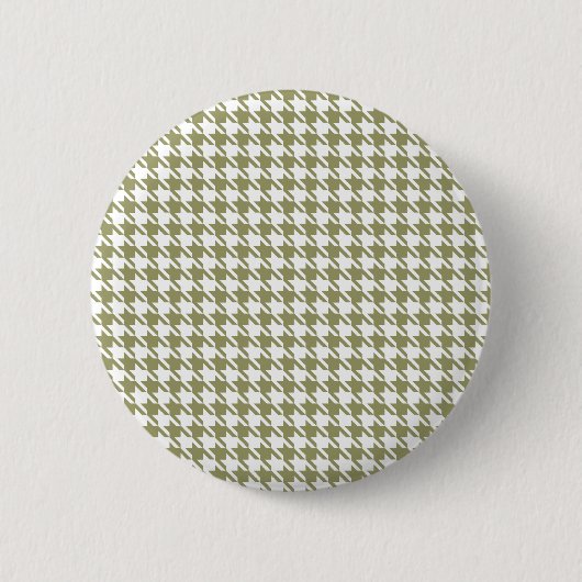 Houndstooth Avocado en wit Ronde Button 5,7 Cm (Voorkant)