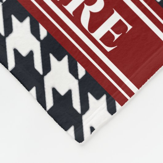 Houndstooth Bear Home Fleece Deken (Hoek)