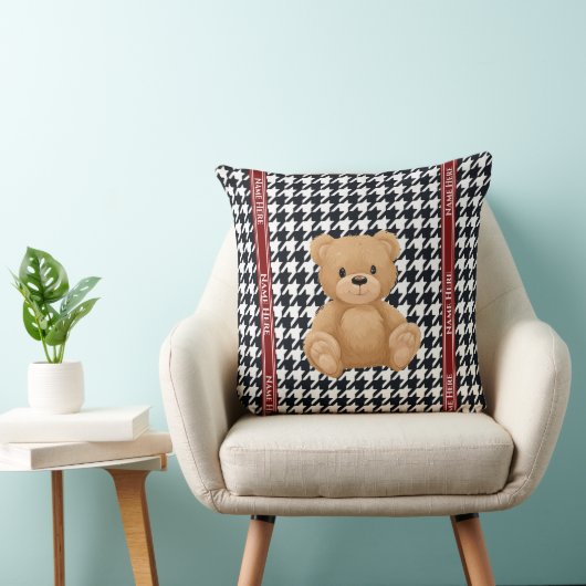 Houndstooth Bear Home, Kussen (Stoel)