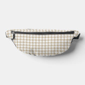 Houndstooth Beige White Preppy Tijdloos Chic Fun Heuptasje (Liggend)