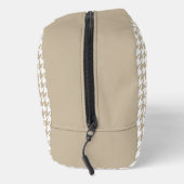 Houndstooth Beige Witte INITIALEN Preppy Chic Toilettasje (Rechts)
