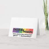 Houndstooth Birthday Kaart (Achterkant)