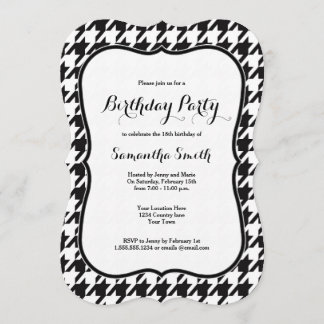 Houndstooth Birthday Party Kaart