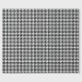 Houndstooth Black en White Cadeaupapier (Vlak)