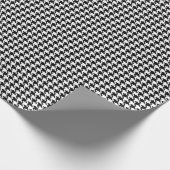 Houndstooth Black en White Cadeaupapier (Hoek)