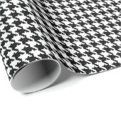 Houndstooth Black en White Cadeaupapier (Rol Hoek)