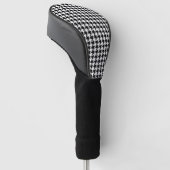 Houndstooth Black en White Golfheadcover (Schuin)