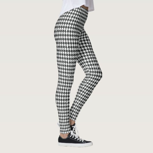 Houndstooth Black en White Leggings (Rechts)